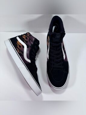 Vans Filmore Hi Faded Flame Black White High Top Sneakers Men Size 13